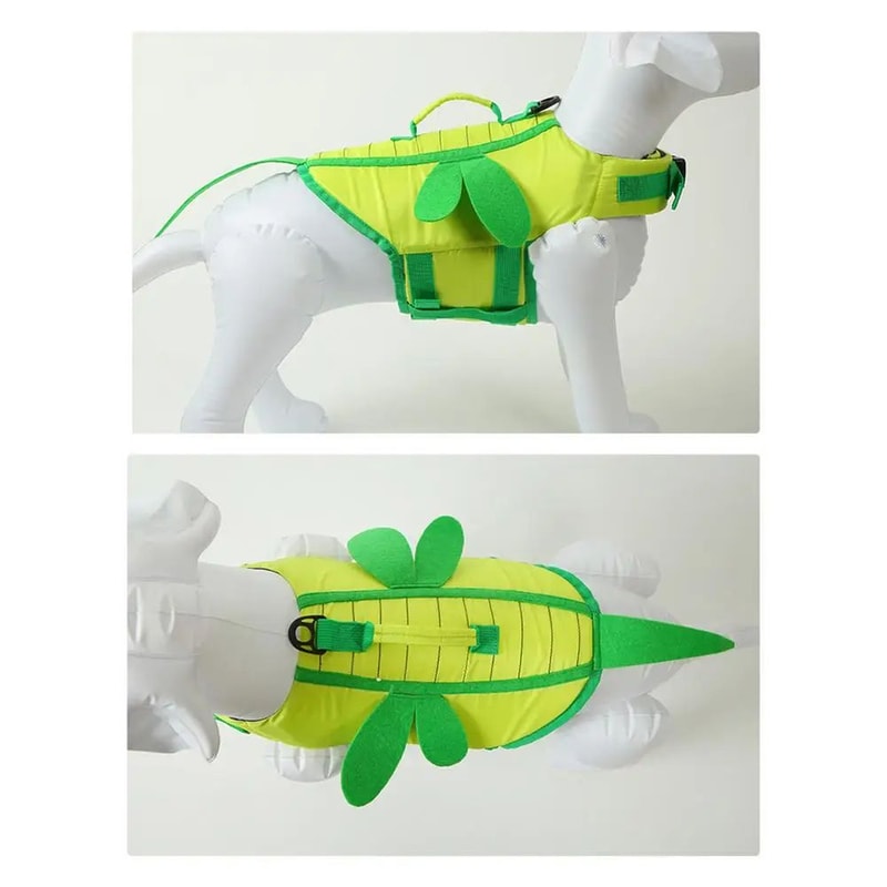 Adjustable Dog Life Vest With Handle Ripstop Waterproof Dog Swimsuit For Safe Boating Swimming 13