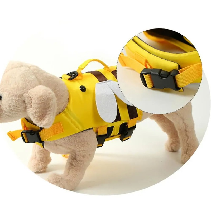 Adjustable Dog Life Vest With Handle Ripstop Waterproof Dog Swimsuit For Safe Boating Swimming 6