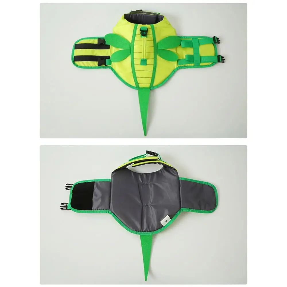 Adjustable Dog Life Vest With Handle Ripstop Waterproof Dog Swimsuit For Safe Boating Swimming 11