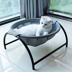 breathable cooling cat bed, elevated pet hammock for small pets