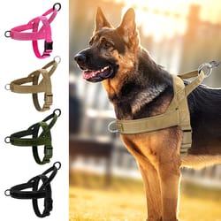 reflective no pull nylon dog harness, adjustable pet walking, training vest for medium, large dogs