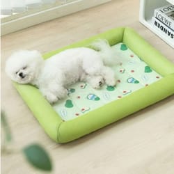 Cooling Puppy Bed Summer Dog Supplies Mat, Pet Beds for Small Breeds, Sofa Blanket Baskets for Fluffy Cats
