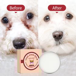 natural tear stain care, remover balm for dogs and cats, gentle eye care cream, soothing skin pet lacrimal cleaning