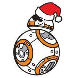 bb-8 star wars christmas svg, bb-8 santa claus hat svg, star wars christmas svg, digital download