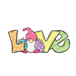 Love Easter Gnomes Svg, Gnome clipart, Easter Gnome Svg, Holidays Gnome Svg, Easter eggs Svg, Digital download