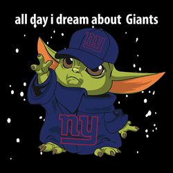 Baby Yoda all day i dream about Giants Svg, New York Giants logo Svg, NFL Svg, Sport Svg, Football Svg, Digital download