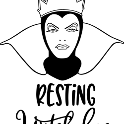 evil queen resting witch face svg, evil queen svg, wicked queen svg, snow white evil queen svg, instant download