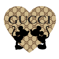 Mickey Love Minnie Gucci Heart Svg, Gucci Brand Logo Svg, Disney brand logo Svg, Fashion Brand logo Svg cut file-1