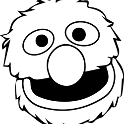 grover head outline svg, sesame street svg, cartoon svg, children tv series svg, cut files for cricut