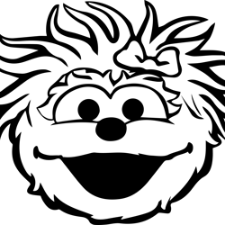 rosita head outline svg, sesame street svg, cartoon svg, children tv series svg, cut files for cricut