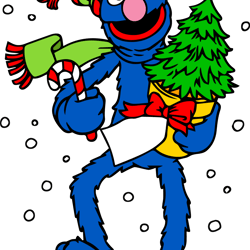 elmo christmas svg, sesame street svg, cartoon svg, children tv series svg, cut files for cricut, instant download