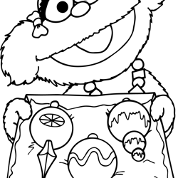 zoe christmas outline svg, sesame street svg, cartoon svg, children tv series svg, cut files for cricut (1)