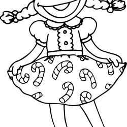 prairie dawn christmas outline svg, sesame street svg, cartoon svg, children tv series svg, cut files for cricut