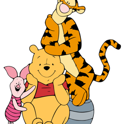 winnie the pooh and tigger and piglet svg, disney svg, winnie the pooh svg cut file, digital download