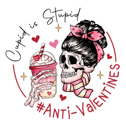 cupid is stupid anti valentines png, valentine's day coffee png, valentines coffee sublimation design, retro valentine's