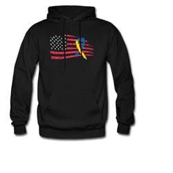 down syndrome hoodie. ds awareness gift. usa flag hoodie. patriotic sweatshirt. special needs parent gift. special needs