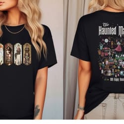 the haunted mansion map shirt, oversized shirt, retro the haunted mansion map, stretching room shirt
