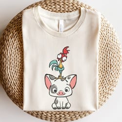 moana shirt, hei hei and pua shirt, disney shirt, disneyland shirt, disney world shirt, matching family disney shirts