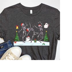 trendy christmas dancing skeletons shirt, christmas skeletons sweatshirt,funny christmas skeletons shirt,skeletons and g