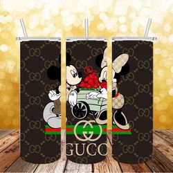 Mickey minine Gucci Tumbler PNG, Gucci Tumbler Logo brand Design, Design 20oz Skinny Tumbler PNG, PNG file(5)