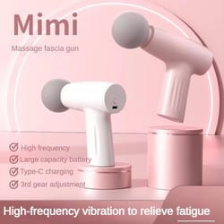 deep tissue mini pink massage gun for muscle pain, handheld fascia therapy gun