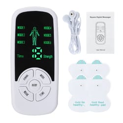 digital muscle stimulator ems pulse, back neck body massager tens therapy tool, meridian physiotherapy aid