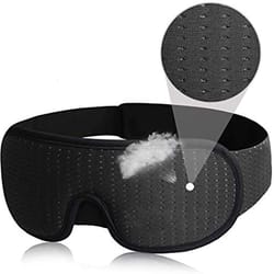 soft padded sleep eye mask, 3d mask for sleep, blockout blindfold, fabric cover shade eyepatch