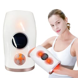 led screen finger hand massager, hand massage with heat and compression, quiet portable hand massager