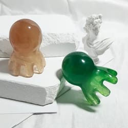 meridian scraping scalp massage resin octopus comb, head massager for spa, acupuncture therapy relaxation tool