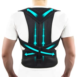adjustable back brace posture corrector, shoulder straightener, full back support for men and women