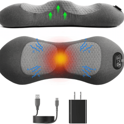 3 in 1 back pain massager with heat, vibration & spinal traction relief