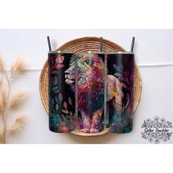 lion neon 20 oz, tumbler 20 oz wrap png, skinny tumbler designs png