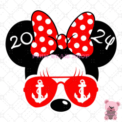 minnie mouse glasses cruise 2024 svg, disney svg ,disney mickey svg , digital download