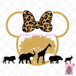 minnie mouse head animal kingdom svg, disney svg, disney mickey svg, digital download