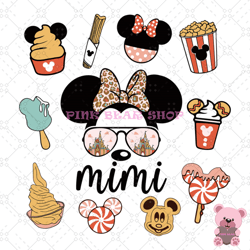 mimi minnie mouse carnival food svg, disney svg, disney mickey svg, digital download