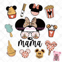 mama minnie mouse carnival food svg, disney svg, disney mickey svg, digital download