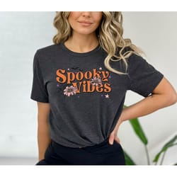 retro halloween t-shirt, vintage spooky season vibes shirt, retro fall shirt, dancing skeleton danceing