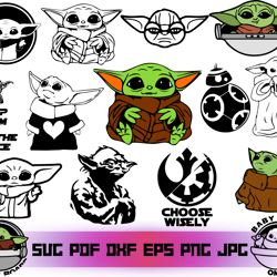 baby yoda bundle, baby yoda svg, baby yoda png, baby yoda clipart.
