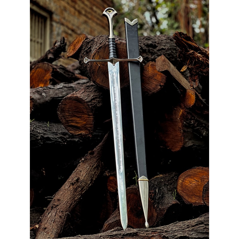 Anduril Sword Of Narsil The King Aragorn Replica Sword With Leather Sheath 1