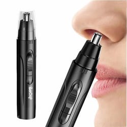 professional black electric nose hair trimmer for men & women,painless ear,nose grooming with high speed motor