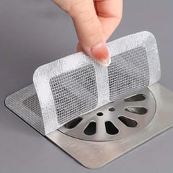 shower drain hair catchers – disposable filter mesh stickers, bathroom sink strainer (easy peel & stick)