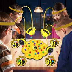 little bumblebee magnetic fishing puzzle board game, educational toy for kids, family interactive play, ideal christmas