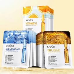 gold hyaluronic acid facial masks, firming, moisturizing, brightening, hydrating skin care treatment
