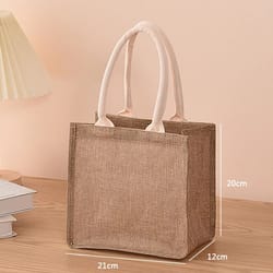 linen bags & hand-painted cotton sacks, jute portable imitation sacks for shopping, stylish laminated bags