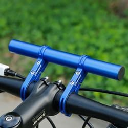 mountain bike handlebar extender rack. extended bar bracket for road & mtb, headlight mount and accessory holder