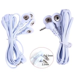 premium machine massager button cable electrode pads, tens unit lead wires for professional electrotherapy use