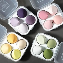 color mixing beauty egg makeup sponge set, foundation blender sponges, facial makeup tools for professional application