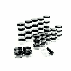 empty cosmetic sample jars for lip balm, makeup, creams, travel storage & diy skincare containers