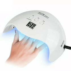 professional led uv nail dryer gel polish lamp, fast salon curing machine for manicure & pedicure gel nails