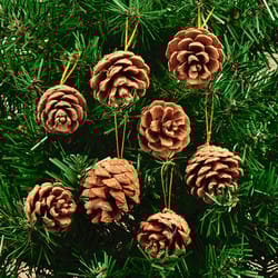 christmas pine cones ornaments, mini pinecones tree pendant, holiday new year accessories, rustic festival party decor